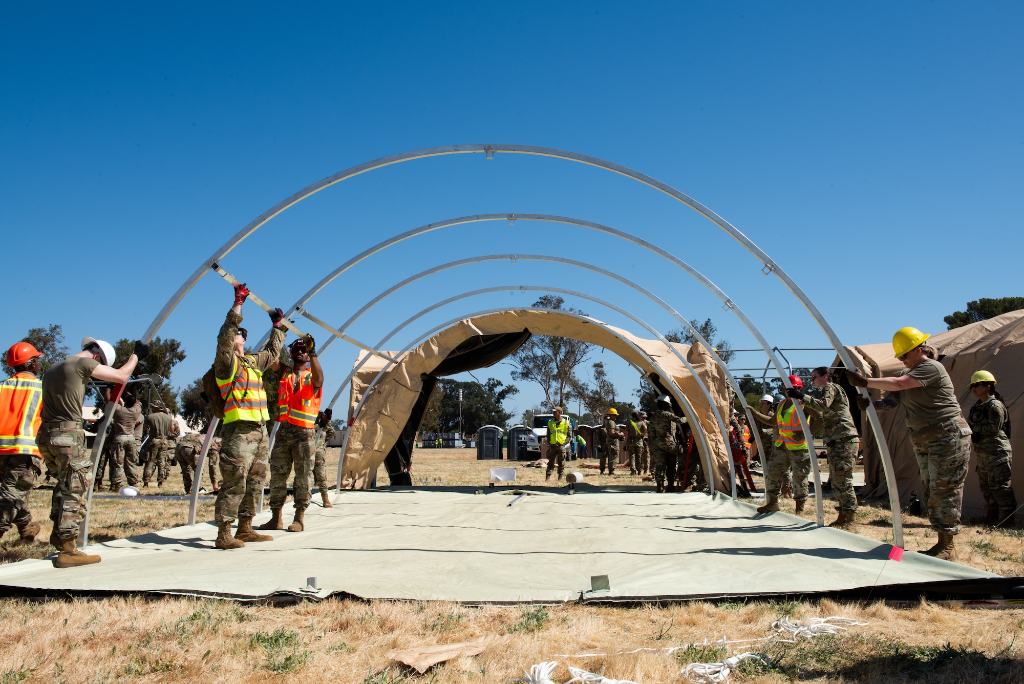 Airmen build ERPSS tent