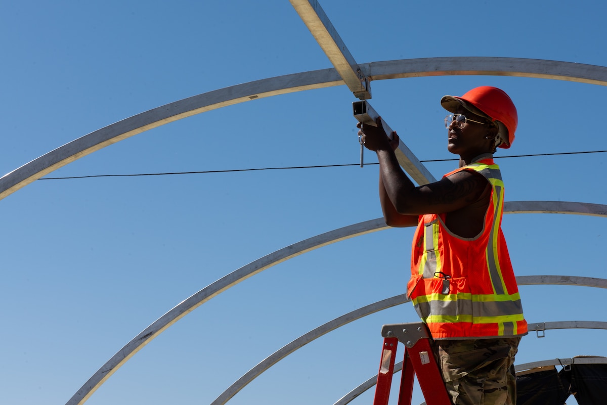 An airman builds ERPSS tent