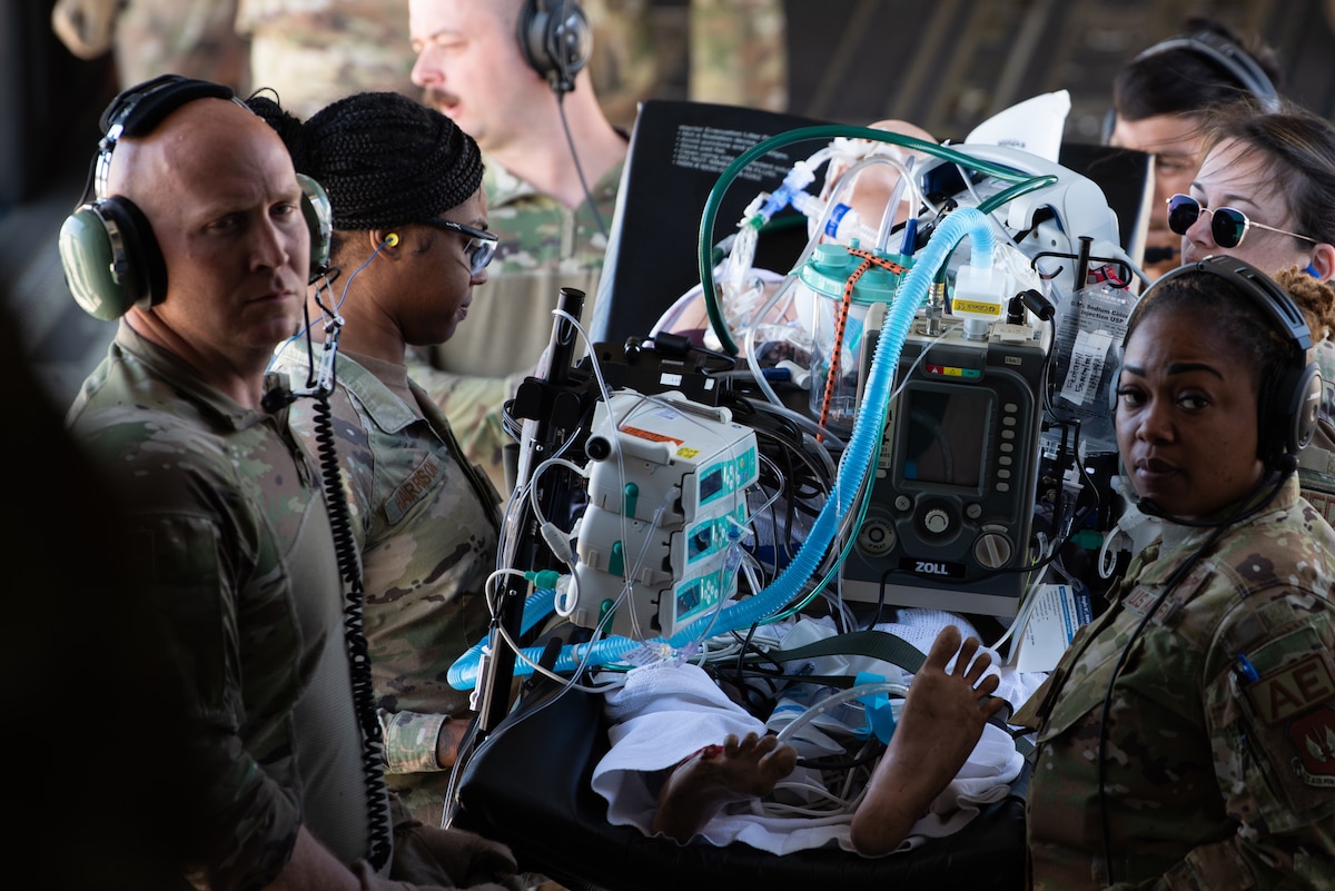 Airman transport simulated patient