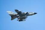 A German Air Force PA-200 Tornado flies over Joint Base Elmendorf-Richardson, Alaska, for German Air Force-led deployment Pacific Skies 24, June 14, 2024. Aircraft and personnel will conduct low-level flying training as part of the deployment. Pacific Skies is a combination of several exercises in the Indo-Pacific theater in which German, French and Spanish air forces participate with U.S. forces. (U.S. Air Force photo by Senior Airman J. Michael Peña)