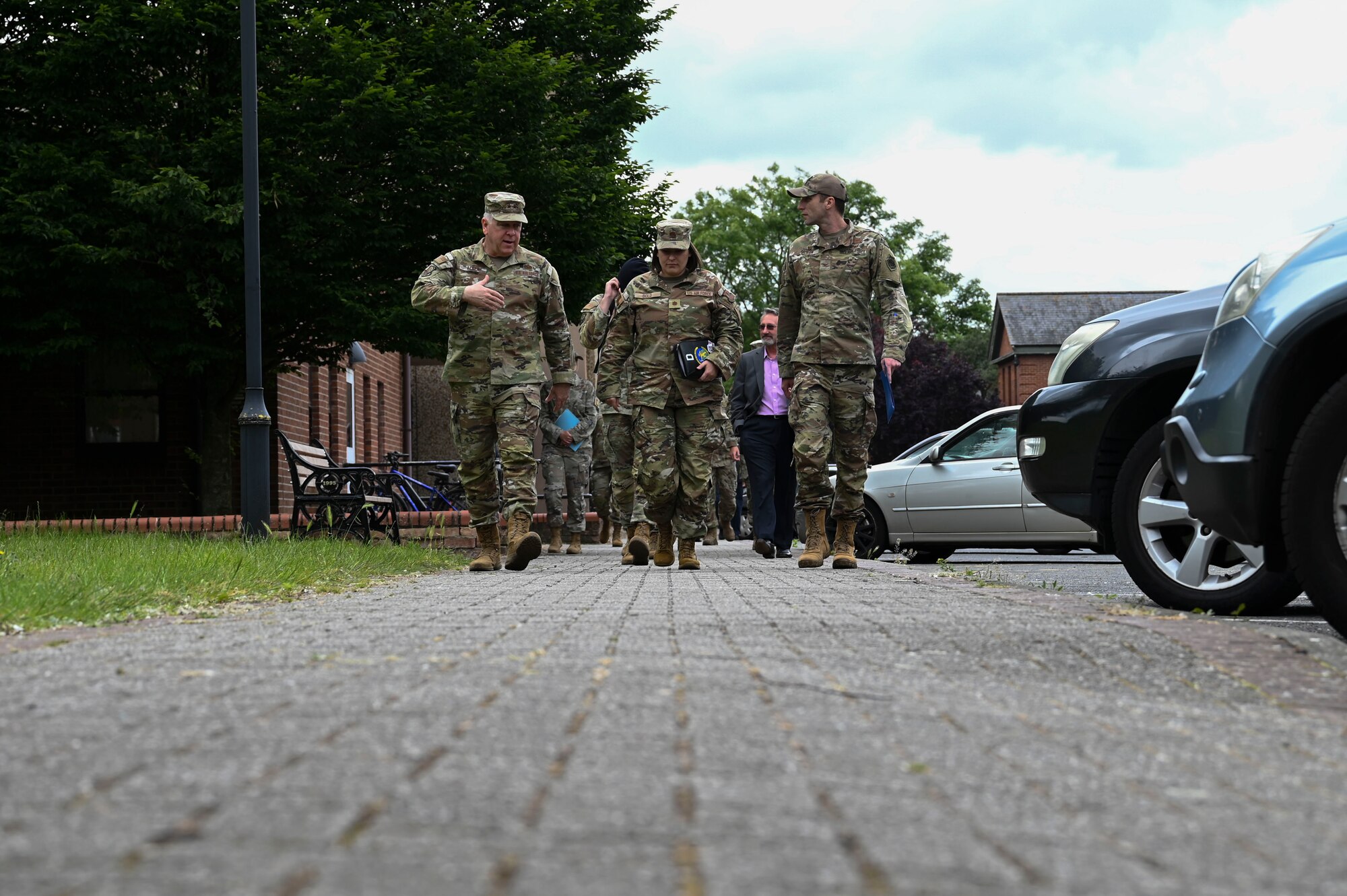 Allen visited RAF Mildenhall to learn how USAFIMSC can better support Airmen, improve the installation, and mission support needs.