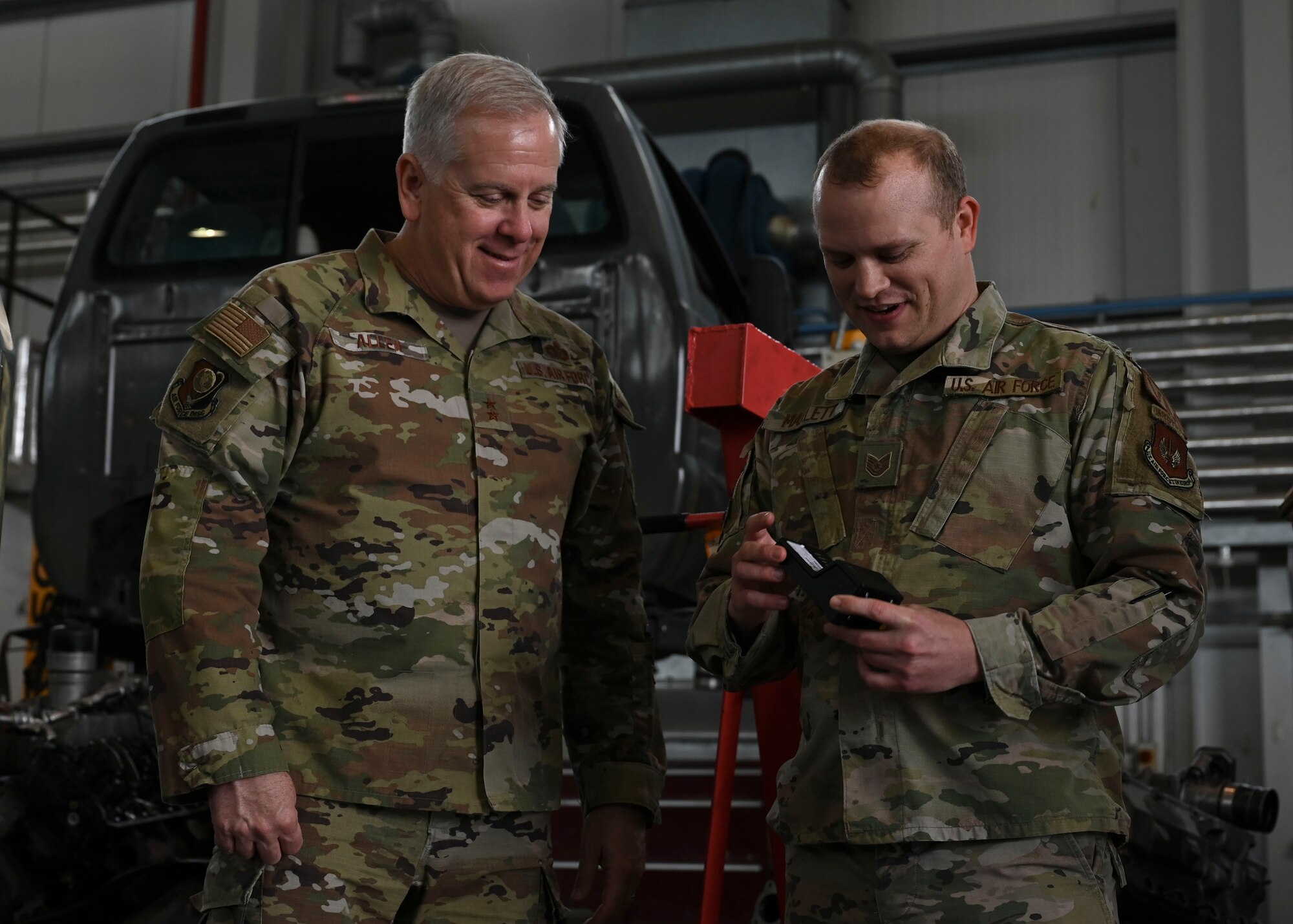 Allen visited RAF Mildenhall to learn how USAFIMSC can better support Airmen, improve the installation, and mission support needs.