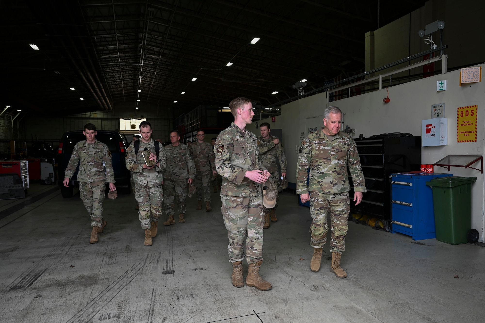 Allen learned about the work and skills that undergo repairing vehicles for the installation.