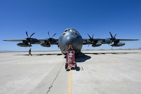 A U.S. Air Force HC-130J Combat King II sits on the flightline at Davis-Monthan Air Force Base, Ariz., May 12, 2023. The HC-130J provides rapidly deployable combat search and rescue forces to theater commanders worldwide.
