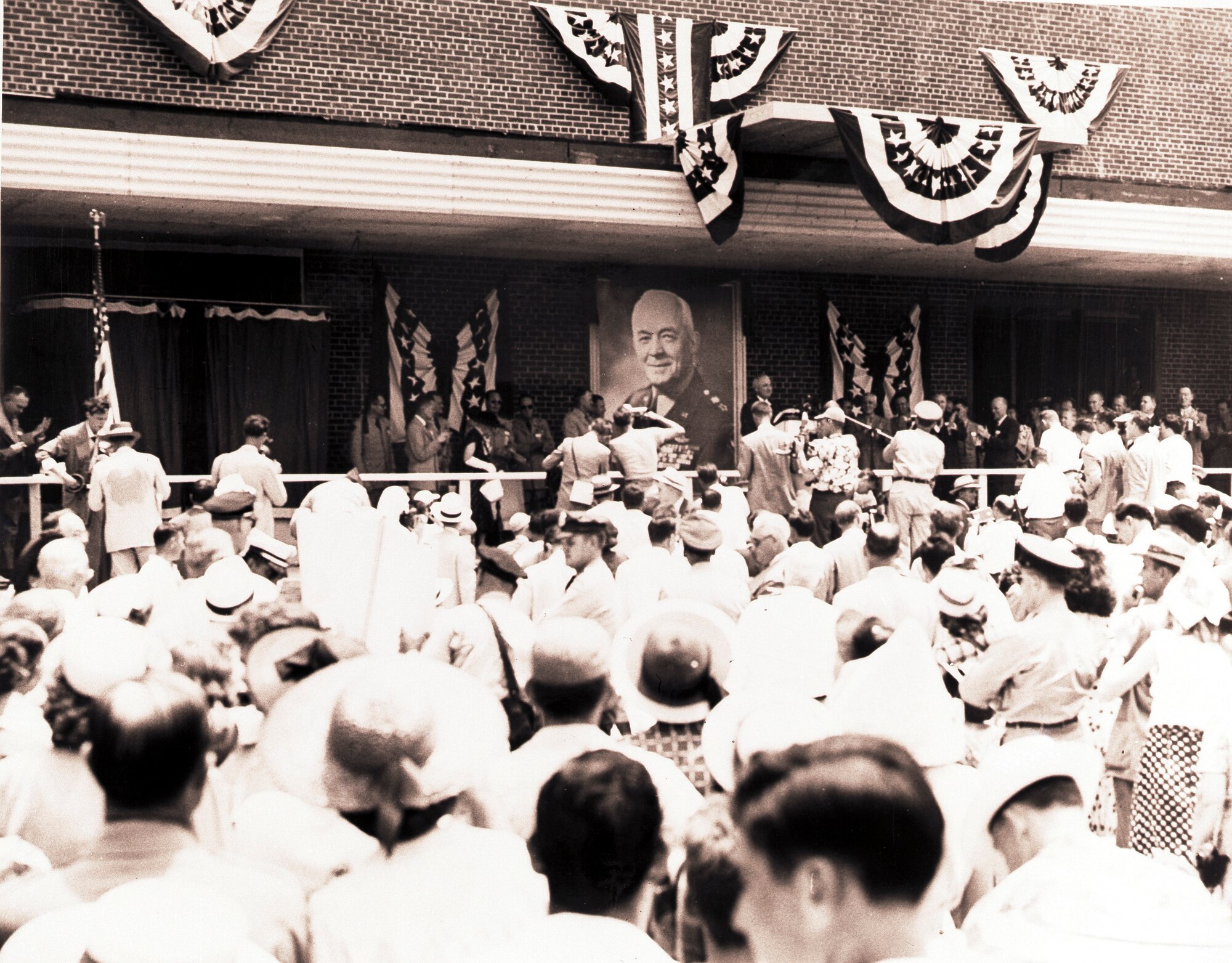 Thousands of locals were on hand June 25, 1951, at Arnold Air Force Base, Tenn., to see President Harry S. Truman dedicate the Air Engineering Development Center as the Arnold Engineering Development Center in honor of the late Gen. Henry “Hap” Arnold. Arnold’s vision was influential in bringing AEDC to fruition. (U.S. Air Force photo)
