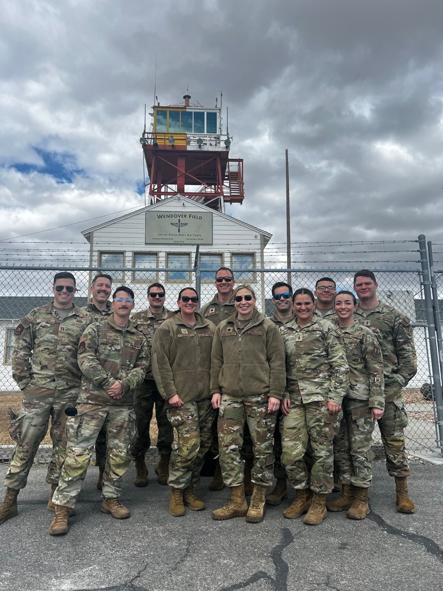 Airmen from the 75th Operations Support Squadron pose for a group photo.