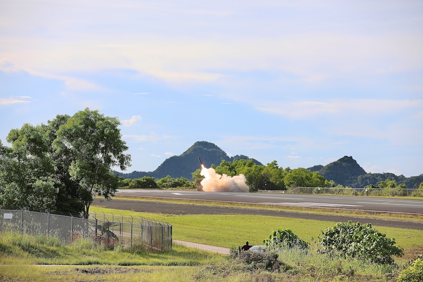 On June 16, 2024 3d Multi-Domain Task Force and 1-181 Field Artillery Regiment of the Tennessee National Guard employed the U.S. Army Autonomous Multi-Domain Launcher (AML) and two Precision Strike Missiles (PrSM) as part of the Valiant Shield 24 Combined Joint SINKEX.