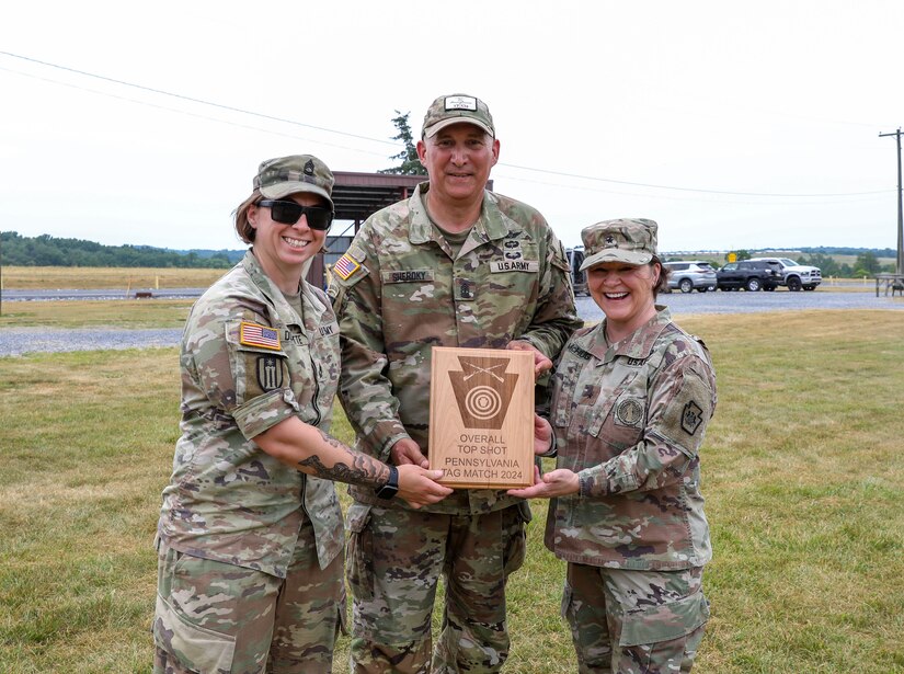 Approximately 28 Pennsylvania National Guard Soldiers and Airmen competed with rifles and pistols in multiple courses of fire during The Adjutant General’s (TAG) Combined Arms Match June 21-23 at Fort Indiantown Gap, Pa.