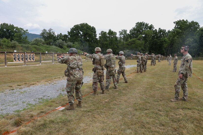 Approximately 28 Pennsylvania National Guard Soldiers and Airmen competed with rifles and pistols in multiple courses of fire during The Adjutant General’s (TAG) Combined Arms Match June 21-23 at Fort Indiantown Gap, Pa.