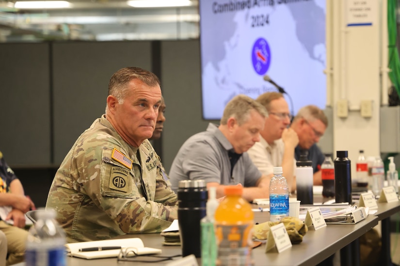 U.S. Army Pacific Commanding General, Gen. Charles Flynn listens to speakers at the Combined Arms Seminar 24 at Schofield Barracks, HI, June 10.