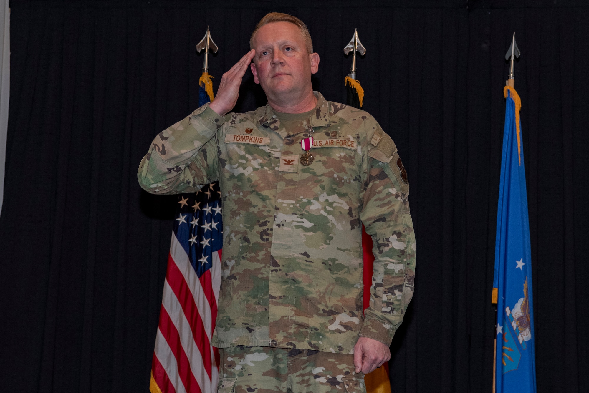 Man renders final salute