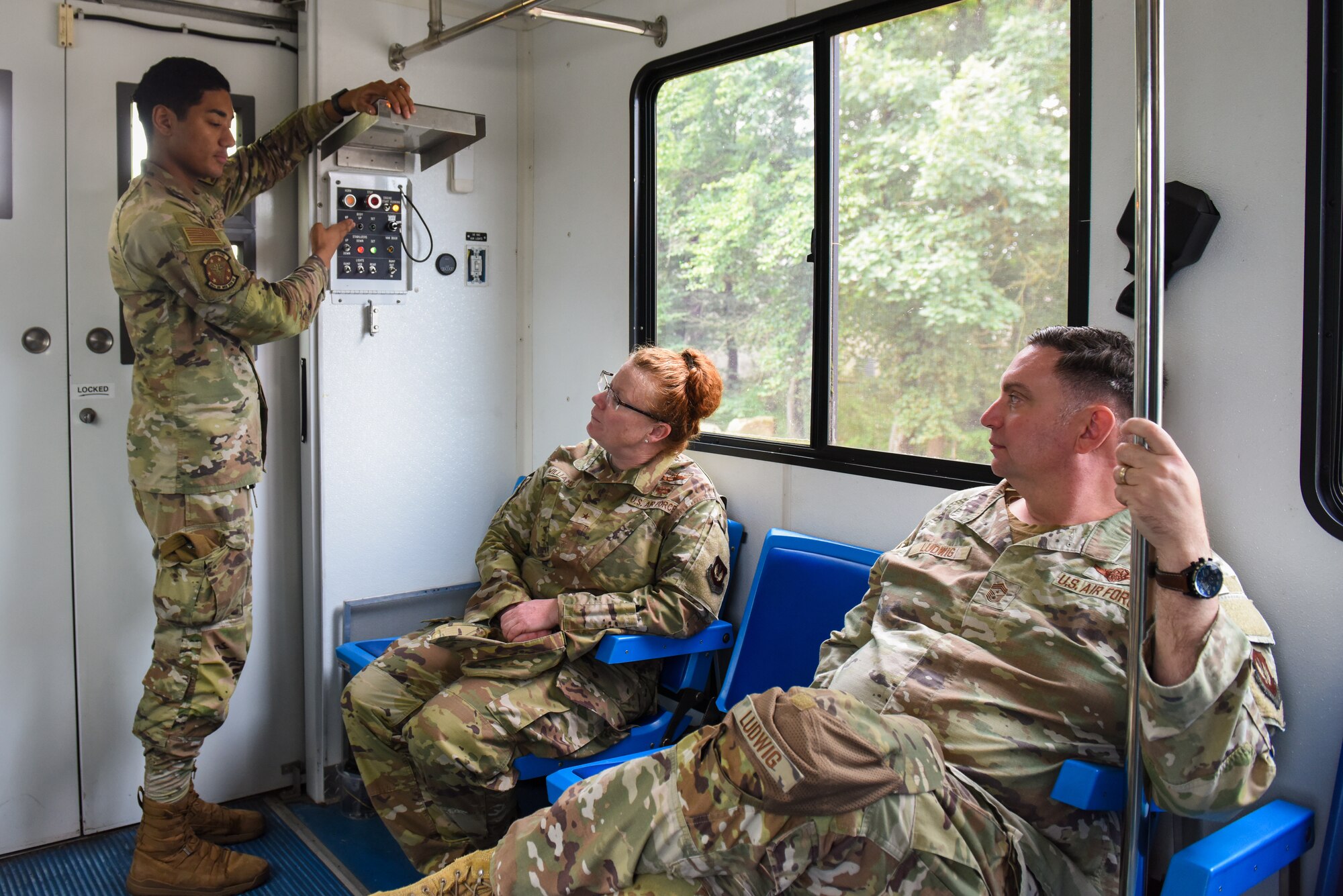people learn about a emergency transport vehicle