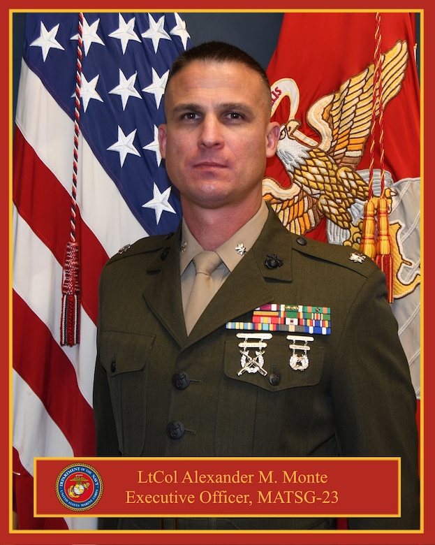 Lieutenant Colonel Alexander M. Monte Official Biography Photo
