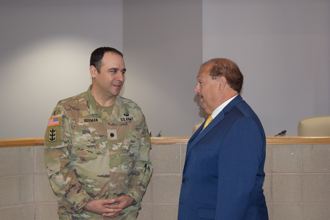Philadelphia District Commander LTC Jeffrey Beeman and Mayor Gary Catrambone signed the agreement, which initiates a study under Section 14 of the Continuing Authorities Program. The study will investigate shoreline erosion problems and opportunities. 
Currently, critical infrastructure is vulnerable to erosion in the study area, which is located along the Rancocas Creek, approximately 0.25 miles from the confluence of the Delaware River along River Drive, directly parallel to Hawk Island. Erosion from Rancocas Creek threatens to undermine the Delran Sewer Plant and stormwater infrastructure along River Drive. Additionally, the newly opened Rancocas Creek River Trail is also vulnerable. The study area includes the Delran Sewer Plant and River Drive.
