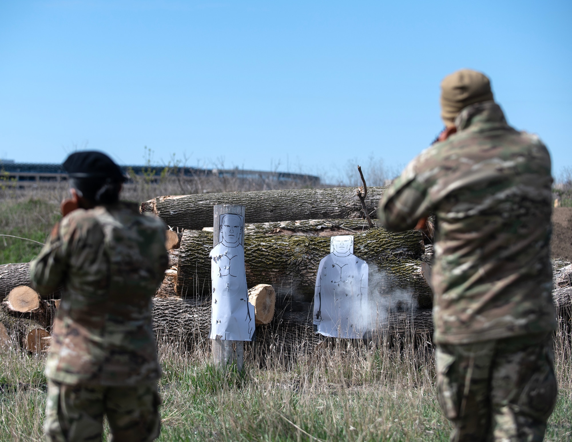 U.S. Air Force Airmen from the 133rd Security Forces Squadron attend pepper ball training in St. Paul, Minn., April 24, 2024.