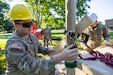 U.S. Army Reserve Soldiers from the 377th Engineer Company (Vertical Construction), construct a playground at Crooked Creek Lake in Ford City, Pennsylvania, as part of their annual training June 12, 2024.

A new authorization in the Water Resources Development Act of 2022 grants permission to U.S. Army Reserve Soldiers to work on projects for the U.S. Army Corps of Engineers as part of their official training plans. 

Soldiers can perform projects that alight with their military occupational specialty or unit mission tasks to fulfill their military training requirements. The Soldiers must perform work that benefits water resources development projects or programs. 

The Army Reserve Soldiers benefit from this new authority by putting their skills to work on real-world projects that serve their community. In return, the U.S. Army Corps of Engineers benefits by receiving project support without having to pay for labor. The Soldier’s salary is covered by the Army Reserve as part of its annual budget to meet training requirements.

For years, state agencies and organizations benefitted from similar partnerships with the U.S. Army National Guard, which is state-funded, but this is the first time congress passed law authorizing a partnership with the U.S. Army Reserve for federal projects.

(U.S. Army Corps of Engineers Pittsburgh District photo by Michel Sauret)