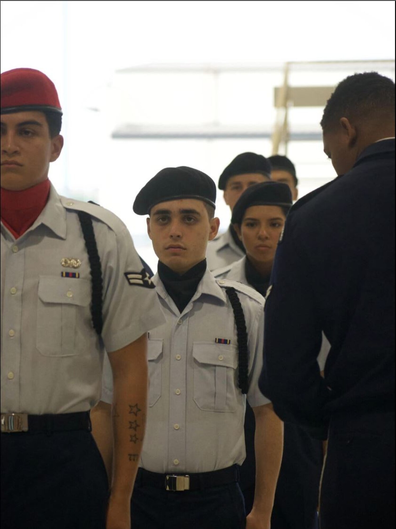 Members of the 344th Training Squadron stand in formation at the Second Air Force Drill Down Competition. The 343rd and 344th Training Squadrons represented the 37th Training Group and won first place in the Second Air Force Drill Down Competition at Sheppard Air Force Base, Texas, on April 27, 2024. (Courtesy Photo)