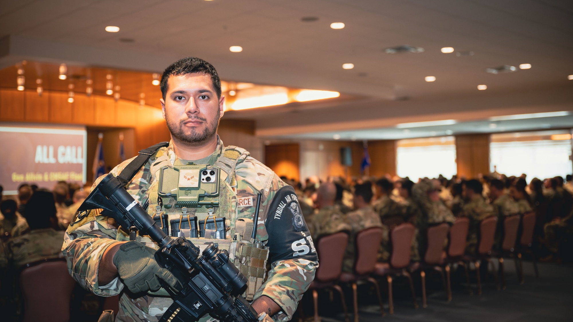 Airman poses for a photo