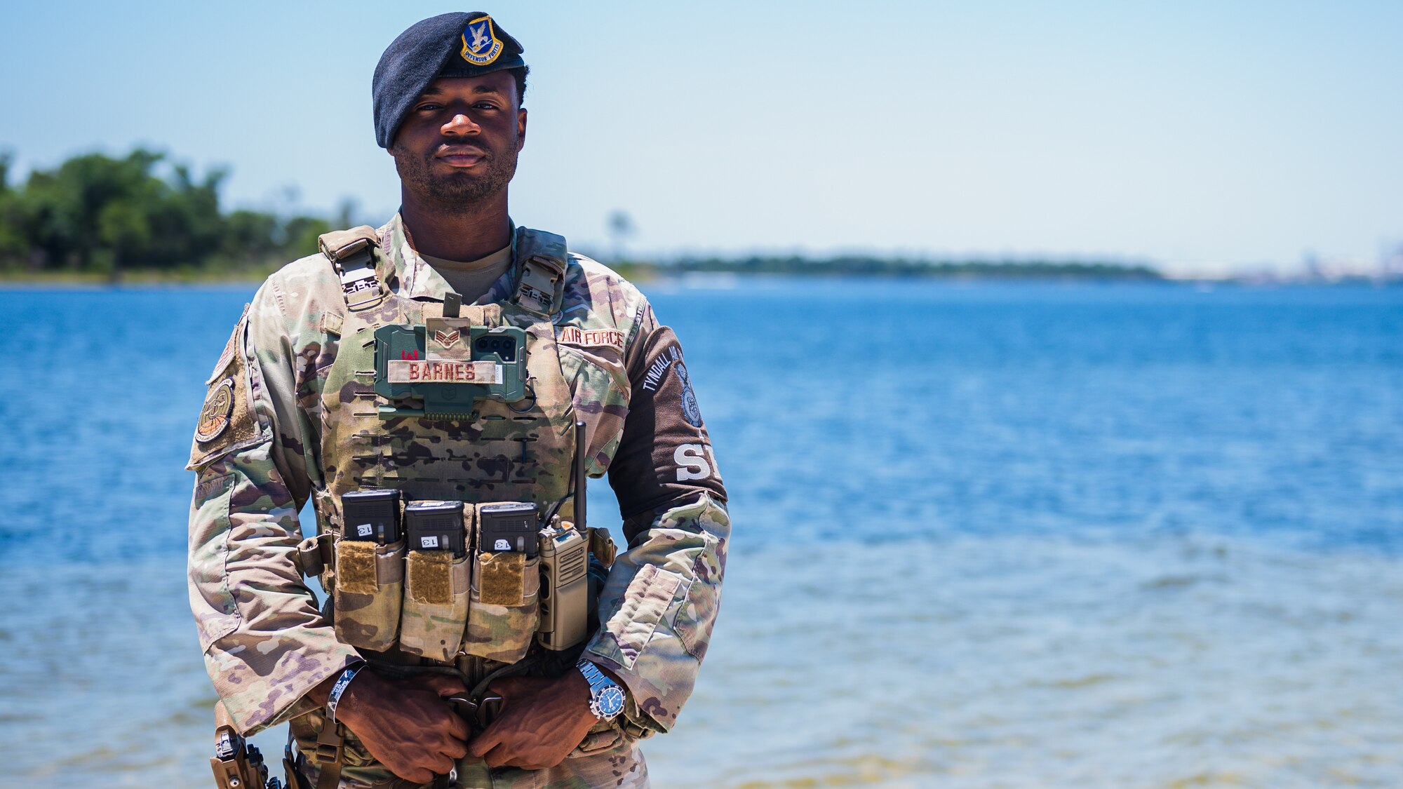Airman poses for a photo