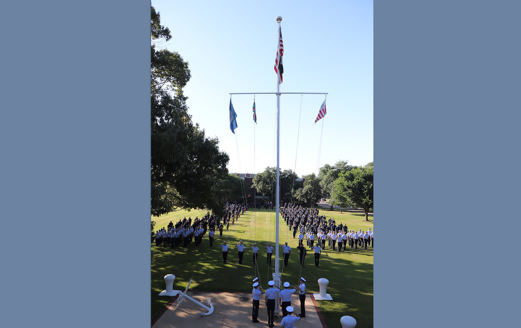 TCY colors on parade field. (U.S. Coast Guard photo)