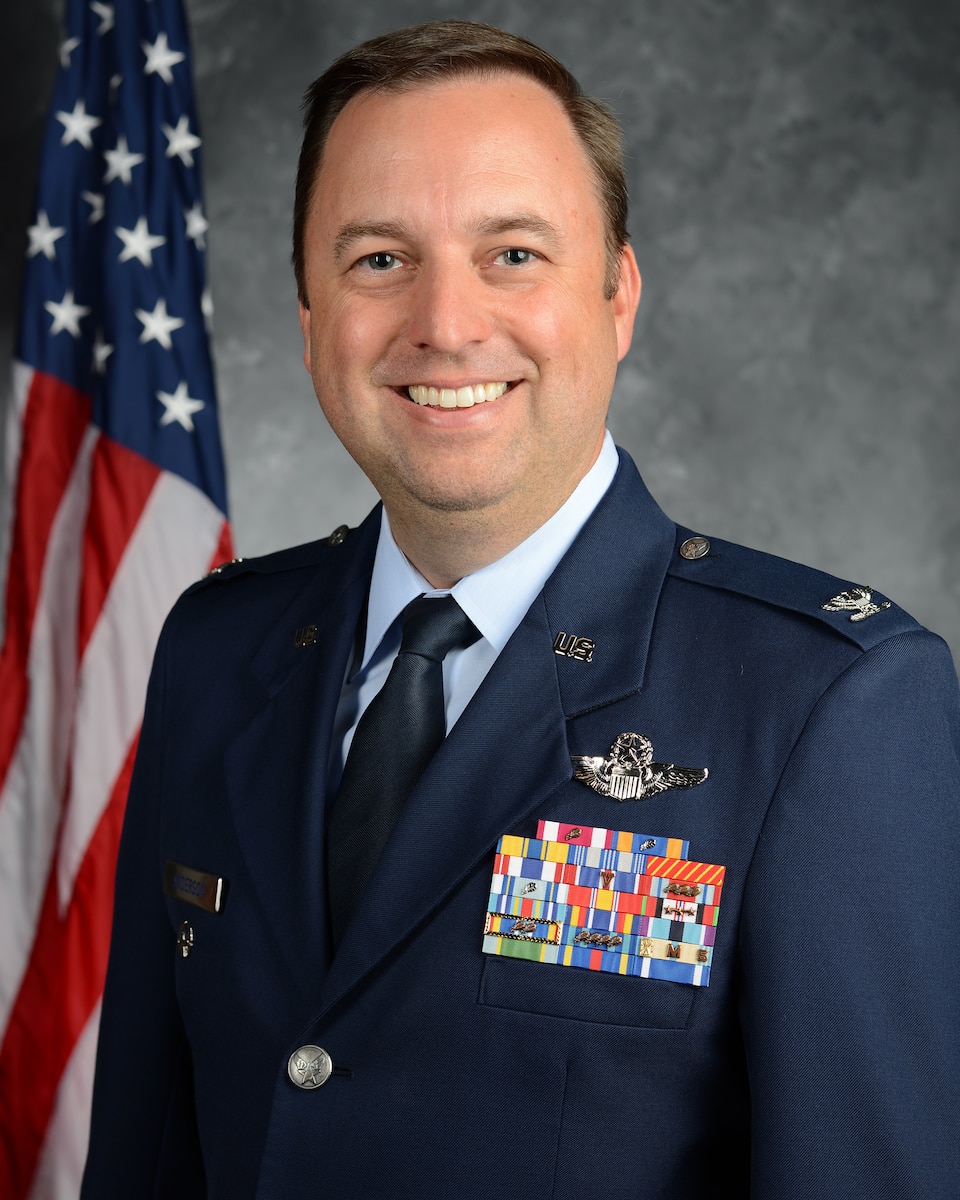 Official biography photo of Air National Guard Colonel Kurt Anderson in uniform.
