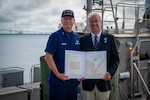 Coast Guard presents Charleston Harbor Pilot with Public Service Award