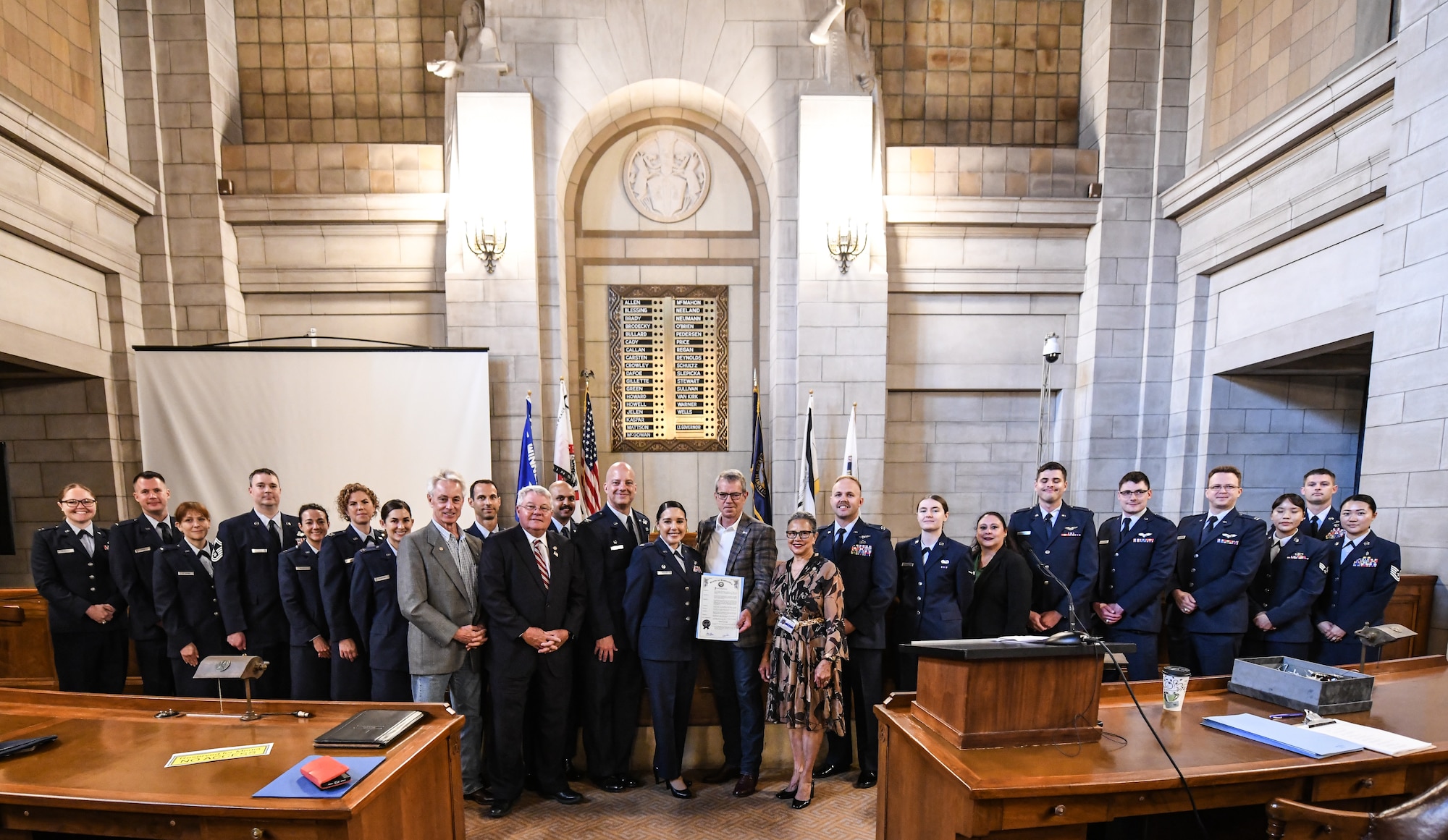 group photo at the capitol building