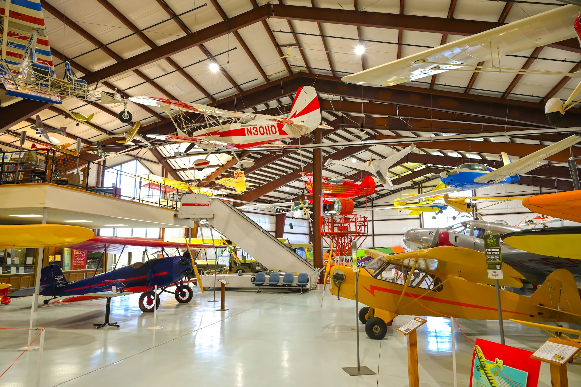 Military and vintage aircraft are displayed at The Dakota Air Museum in Minot, North Dakota, June 24, 2024. The museum serves as an important historic resource in regards to aviation.