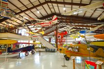 Military and vintage aircraft are displayed at The Dakota Air Museum in Minot, North Dakota, June 24, 2024. The museum serves as an important historic resource in regards to aviation.