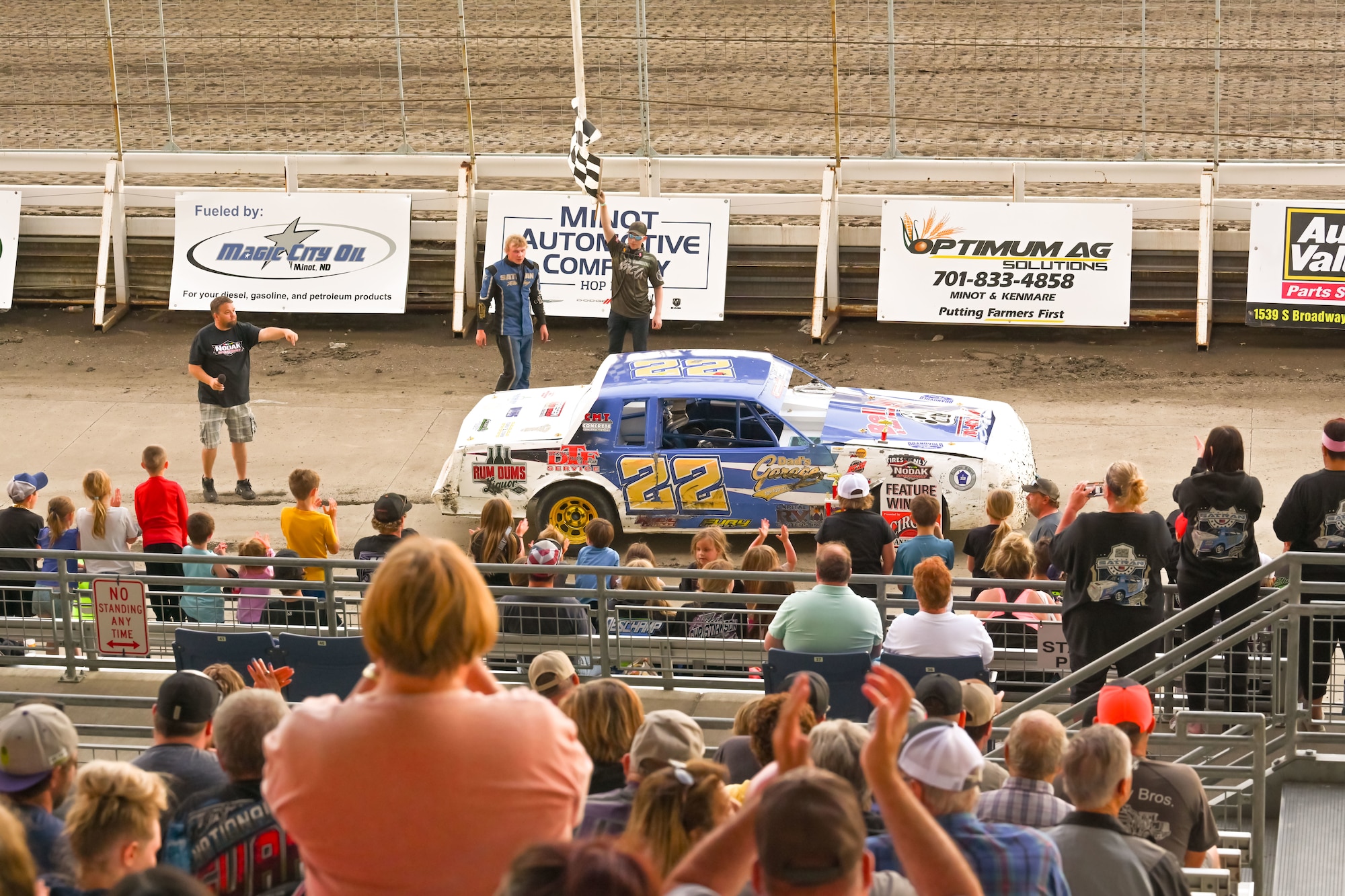 Nodak Speedway hosts the Magic City Dirt Series in Downtown Minot, North Dakota, June 23, 2024. The Nodak Speedway holds races for the public to enjoy every Sunday.
