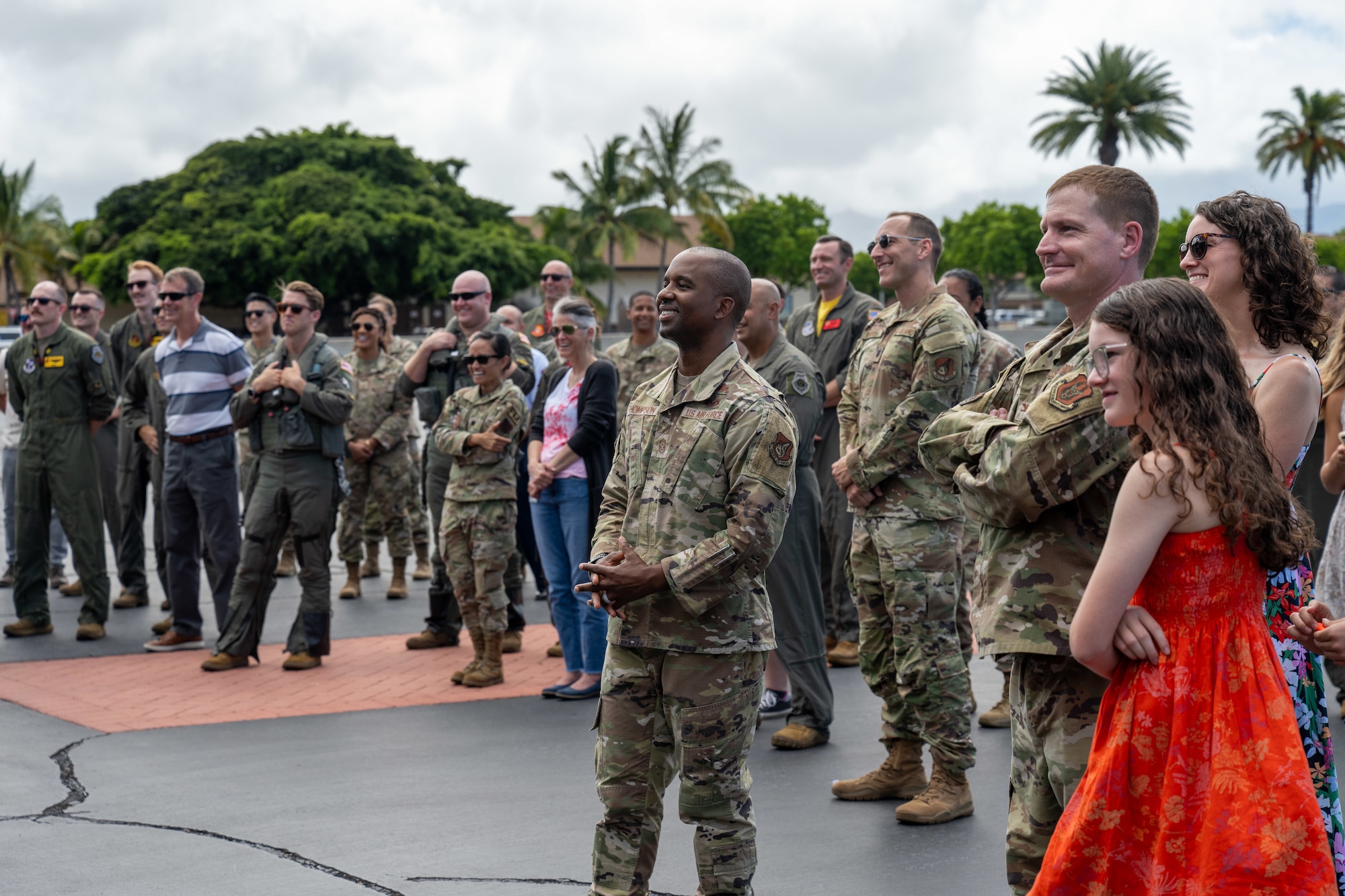 Airmen attend a fini-flight.