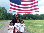 U.S. Army veteran Michael Villagran and his daughters at Mid-Hudson Sporting Clays