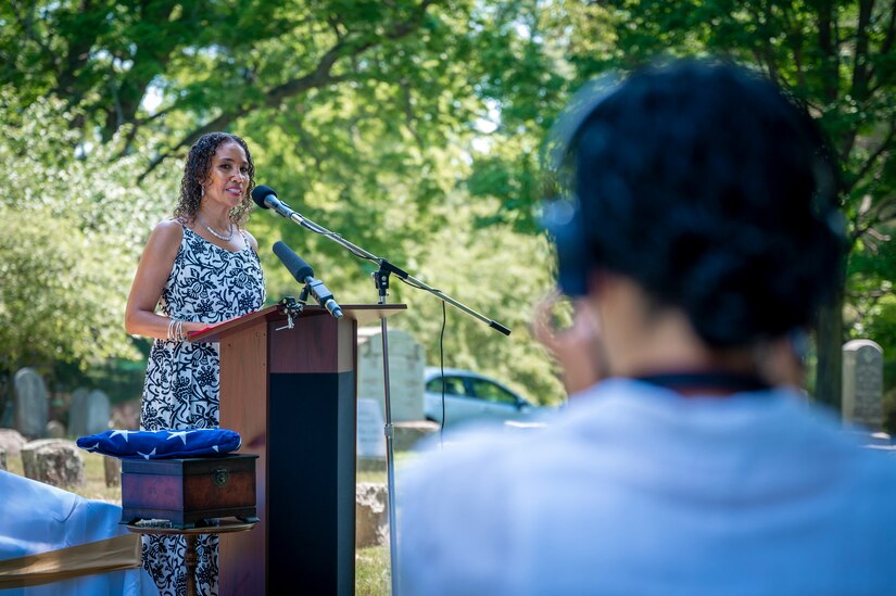 CTNG helps unveil burial marker for Civil War Soldier, parents’ refurbished gravestone