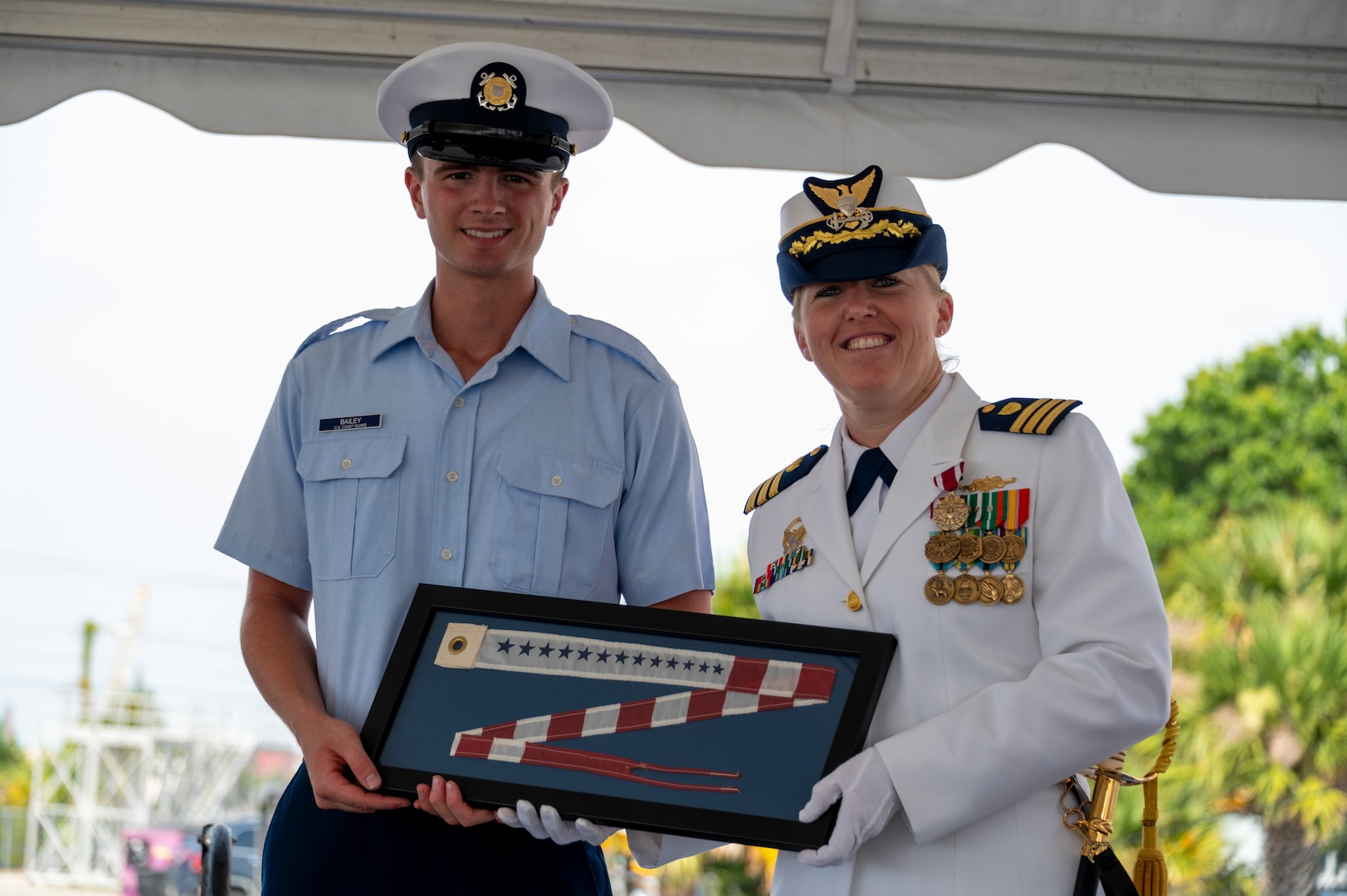 Coast Guard Cutter Willow conducts change of command ceremony