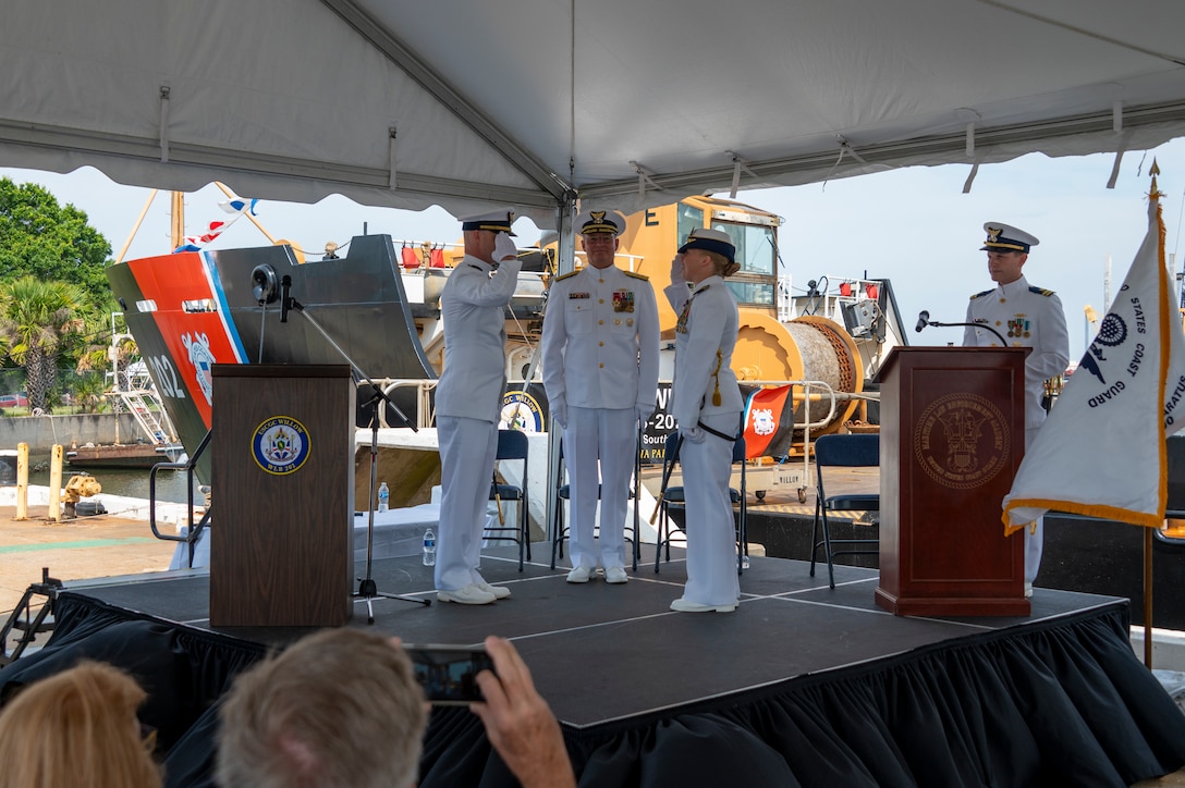 Coast Guard Cutter Willow conducts change of command ceremony