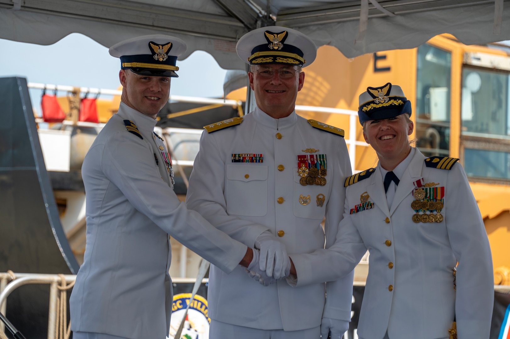 Coast Guard Cutter Willow conducts change of command ceremony