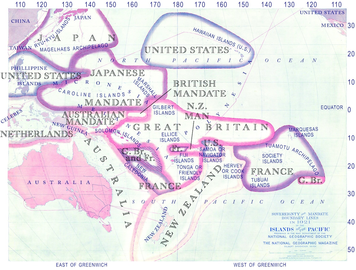 Map of Pacific Islands