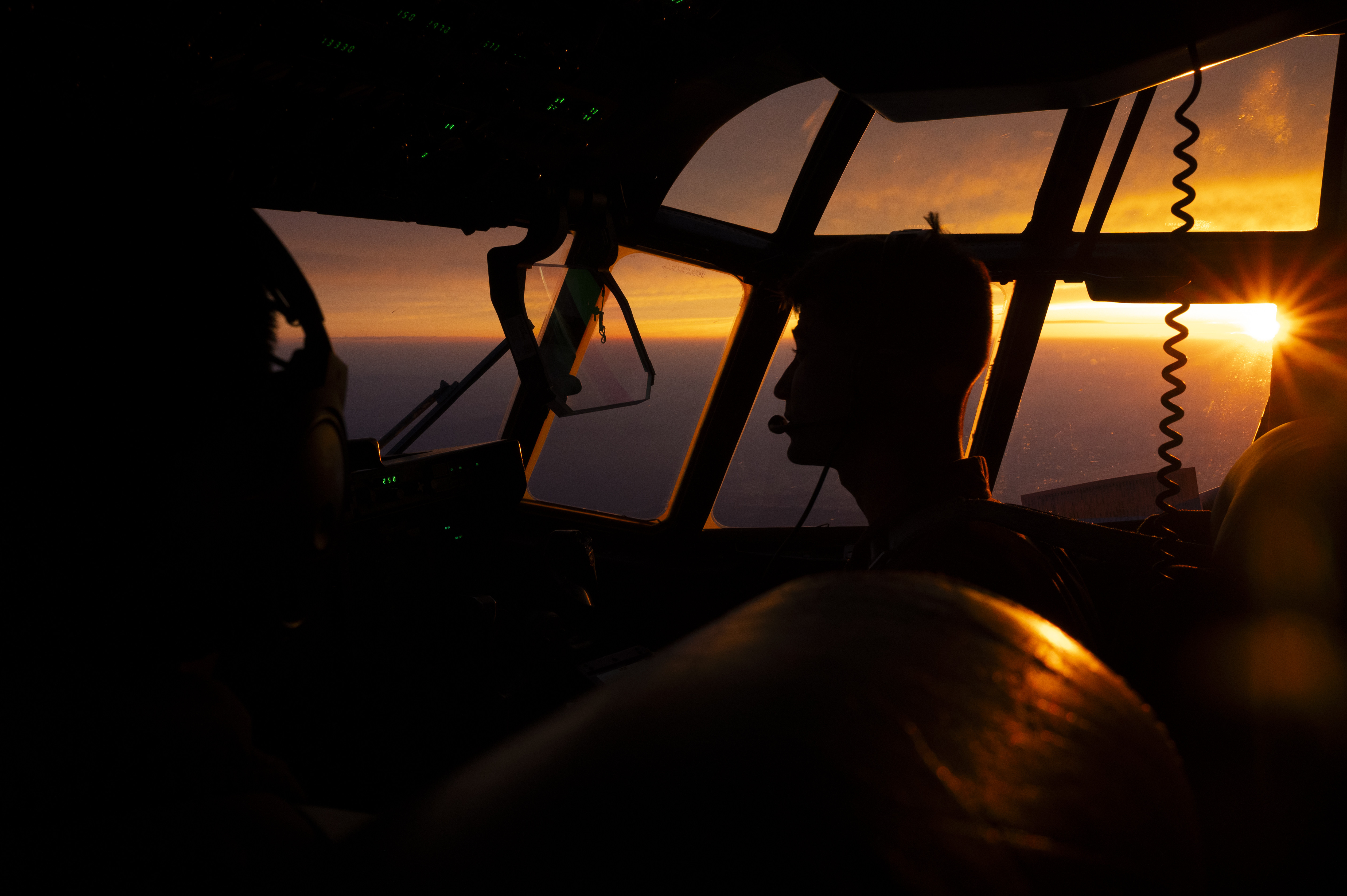 U.S. Air Force Capt. Tadhg Collins, 36th Airlift Squadron pilot, pilots a C-130J Super Hercules during exercise Valiant Shield 24 at Misawa Air Base, Japan, June 15, 2024.