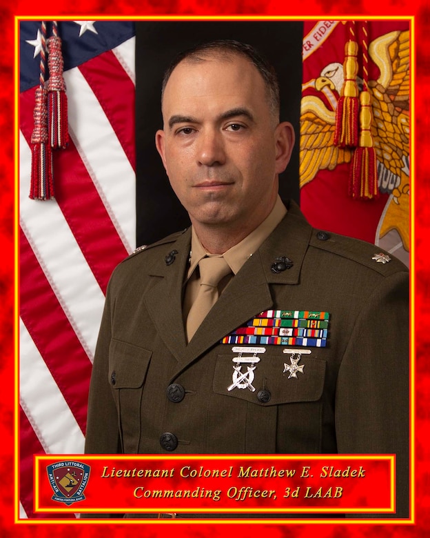 Lieutenant Colonel  Matthew E. Sladek, USMC