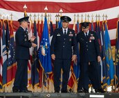 The new 5th Bomb Wing (BW) commander's name is revealed the 5th Bomb Wing flagship B-52H Stratofortress during the change of command ceremony at Minot Air Force Base, North Dakota, June 28, 2024. Prior to assuming command of the 5th BW, Lamarand was the commander of the 2nd Operations Group, Barksdale Air Force Base, La, leading daily operations for the Air Forces's largest bomber group consisting of four operational squadrons, with over 560 personnel. (U.S. Air Force photo by Airman 1st Class Luis Gomez)