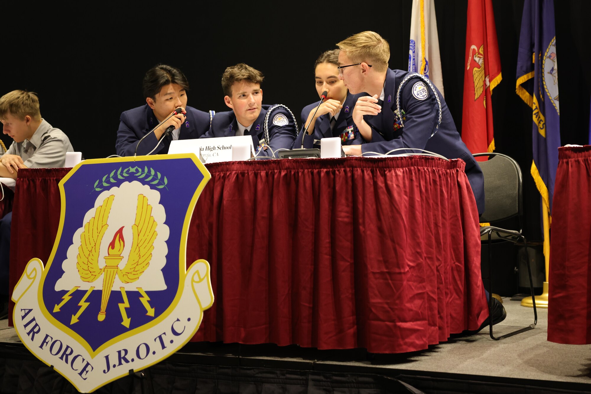 Cadets from Valencia High School compete in the finals round at the 2024 JROTC Leadership and Academic Bowl on June 23 in Washington D.C.