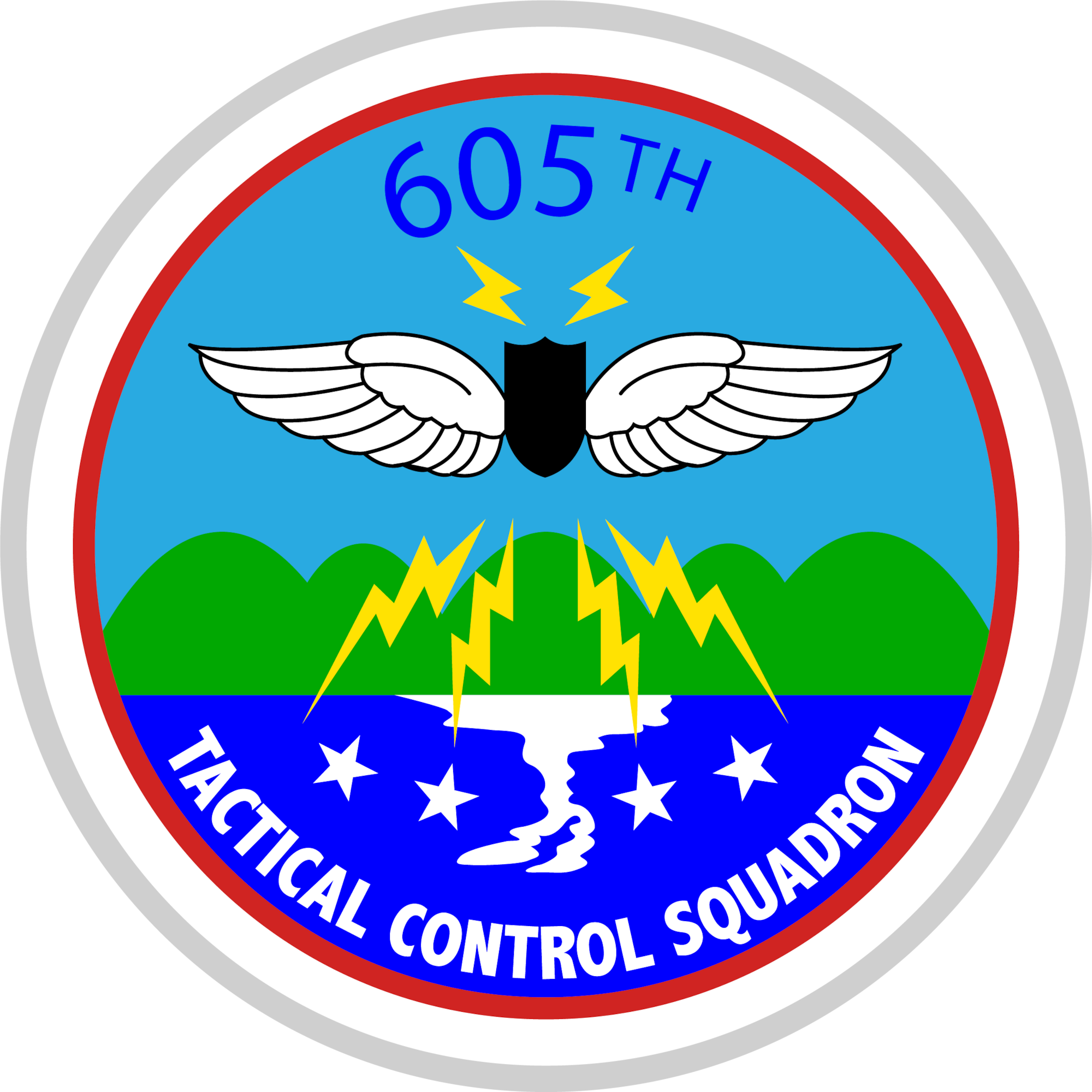 graphic 605th Tactical Control Squadron Heritage Emblem