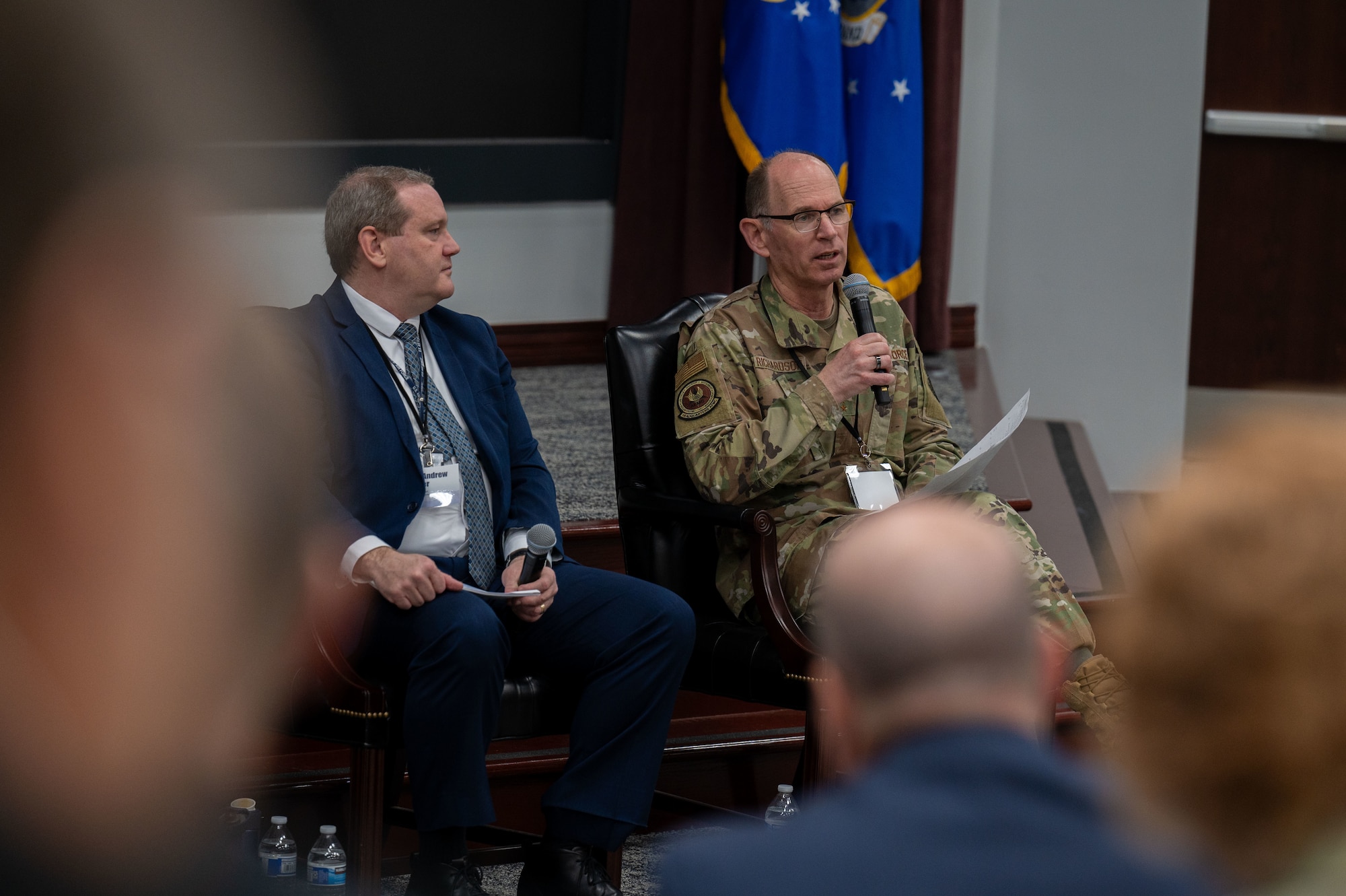 Air Mobility Command (AMC) hosted a Joint Industrial Capacity and Capabilities Board Feb. 27, 2024, that brought together key leaders from the aerospace industry along with academia and national associations to discuss the industry’s concerns and the ability of the nation to shift production to support competition and conflict as outlined in the National Defense Strategy. (U.S. Air Force Photo by Rachel Sansano)