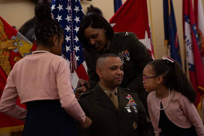 U.S. Marine Corps Brig. Gen. David R. Everly, director of Manpower Policy and Plans, is promoted to the rank of brigadier general during a ceremony in Quantico, VA, March 1, 2024. Marine generals must be nominated by the president of the United States and confirmed for duty by the Senate prior to promotion. (U.S. Marine Corps photo by LCpl Anthony Ramsey)