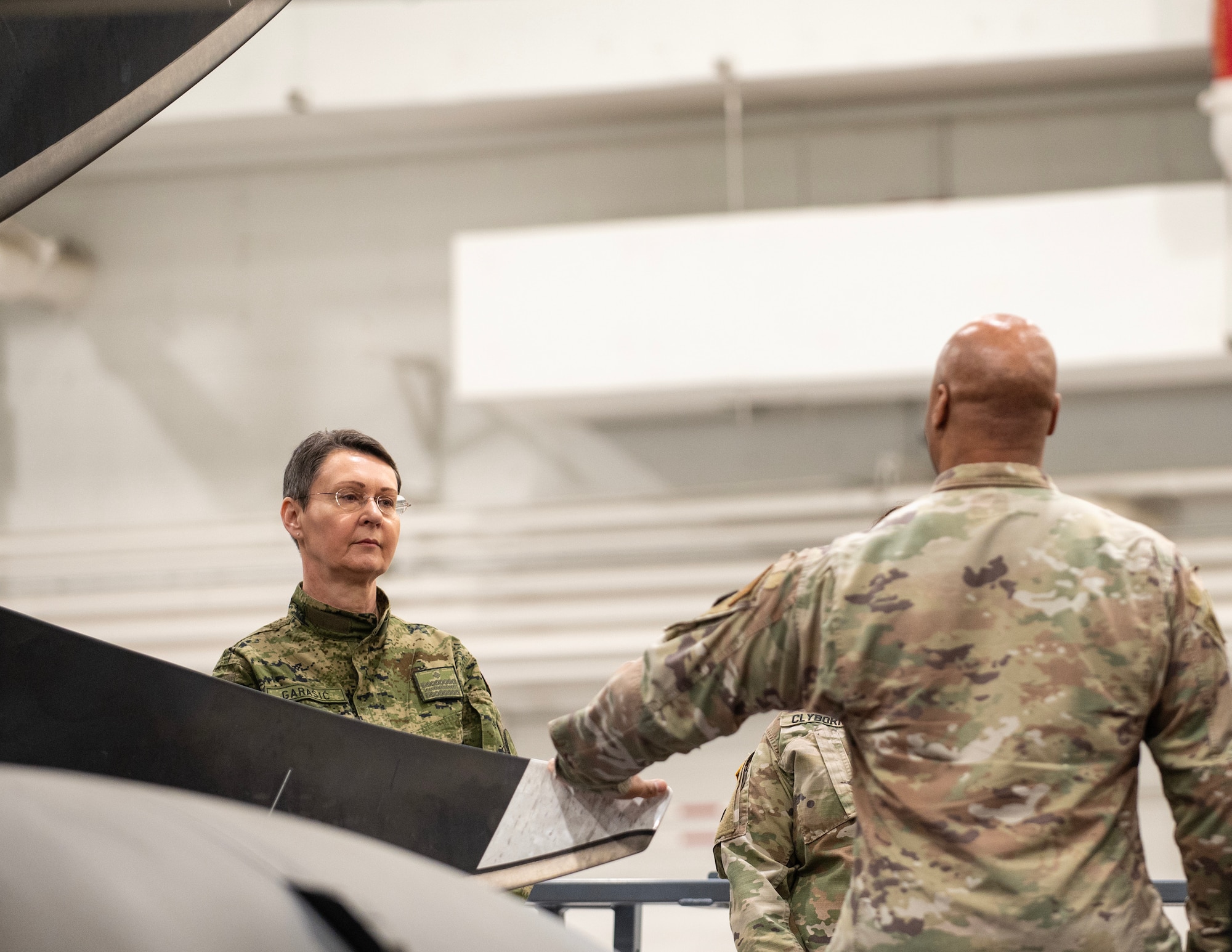 Croatian Army Brig. Gen. Gordana Garšić and Master Sgt. Marijvat Horvat toured a C-130 Hercules during their visit to the 133rd Airlift Wing in St. Paul, Minn., Mar. 1, 2024.