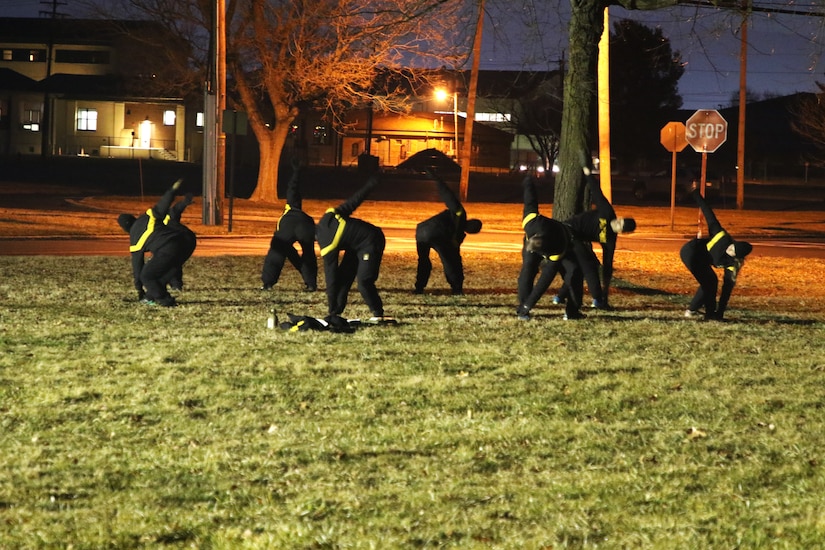 Basic Leader Course (BLC) soldiers complete Physical Readiness Training preparatory drill rehearsals prior to being tested on their knowledge, and execution of the drill. Instructors from the 83rd United States Army Reserve Readiness Training Center (ARRTC) under the 100th Training Division, had 32 soldiers graduate from the Basic Leaders Course (BLC).