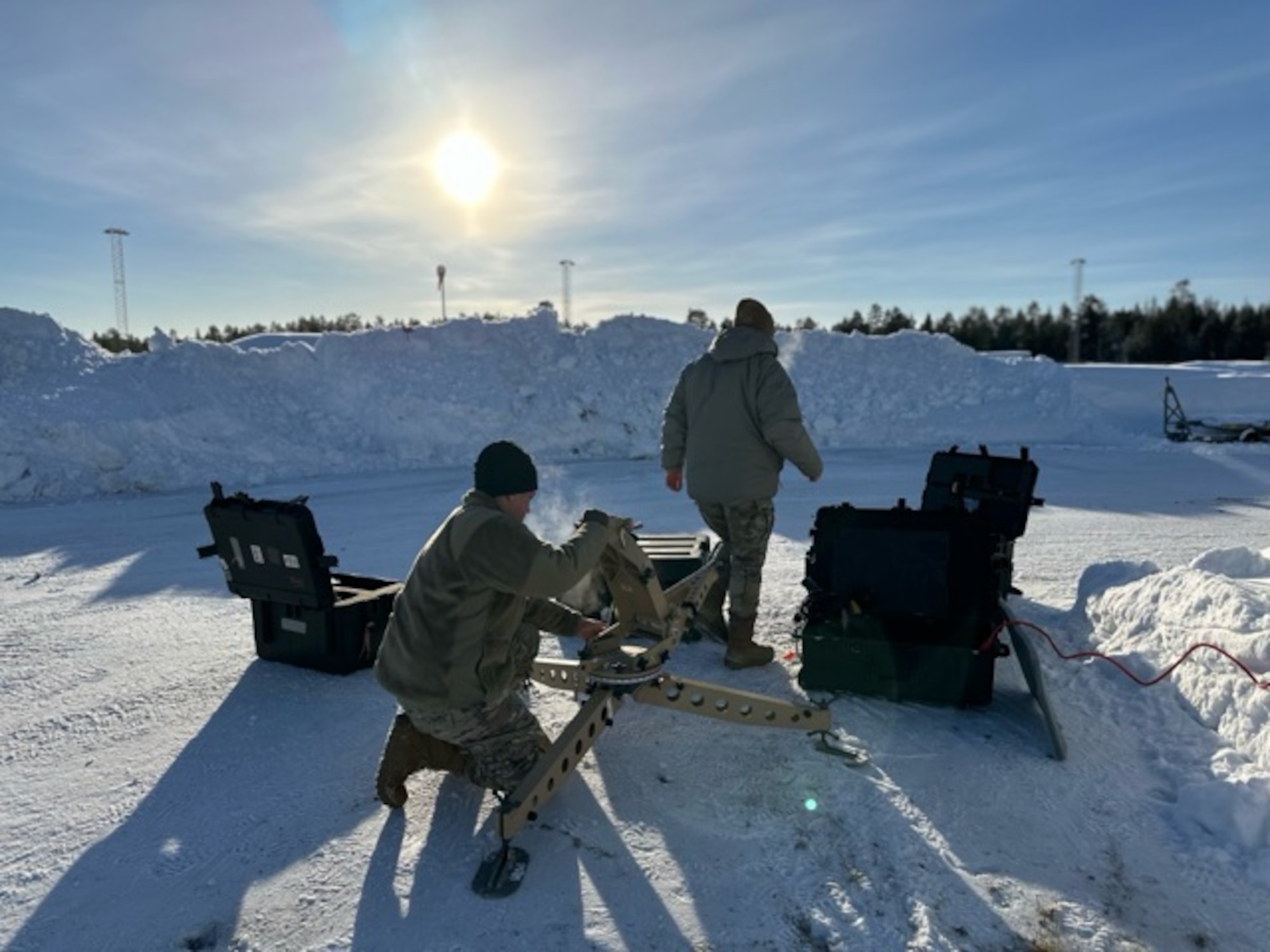 U.S. Air Force Airmen deployed to Sweden, Feb. 23 to provide Base Operating Support Integrator (BOS-I) for Bomber Task Force 24-2, currently underway at Luleå-Kallax Air Base