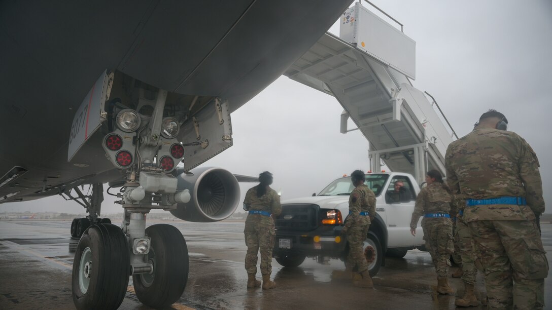 Reserve Citizen Airmen exercise joint skills with the U.S. Navy and Reserve wingman during a Unit Training Assembly March 1, 2024, at Joint Base Charleston, South Carolina.

Airmen from the 315th Airlift Wing, Joint Base Charleston,  joined forces with the Navy Cargo Handling Battalion-11, at Joint Base Charleston, and the 77th Air Refueling Squadron’s KC-46 Pegasus aircrew, from Seymour Johnson Air Force Base, North Carolina, to exercise aerial logistics skills from load-planning the new aircraft to processing sister-service equipment for rapid deployment capability.