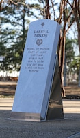 The gravestone of U.S. Army Capt. Larry L. Taylor, a Medal of Honor recipient and honorary veteran of the 1st Infantry Division, rests in the Chattanooga National Cemetery in Chattanooga, Tennessee, on Feb. 7, 2024. Taylor flew into enemy fire to rescue a four-man long-range reconnaissance patrol team, which went on to earn him the nation’s highest honor - the Medal of Honor. (U.S. Army photo by Spc. Dawson Smith)
