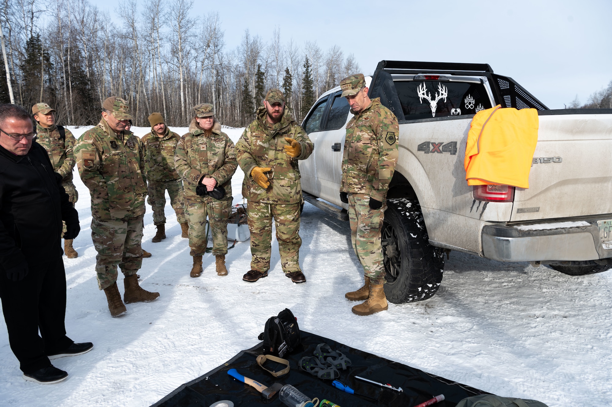 Schneider visited with Airmen across the installation to discuss the quality of life on station to learn more about the unique challenges Airmen and families face while being stationed in Alaska.